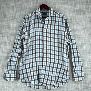 Thomas Dean shirt long sleeve button down mens Large 2671